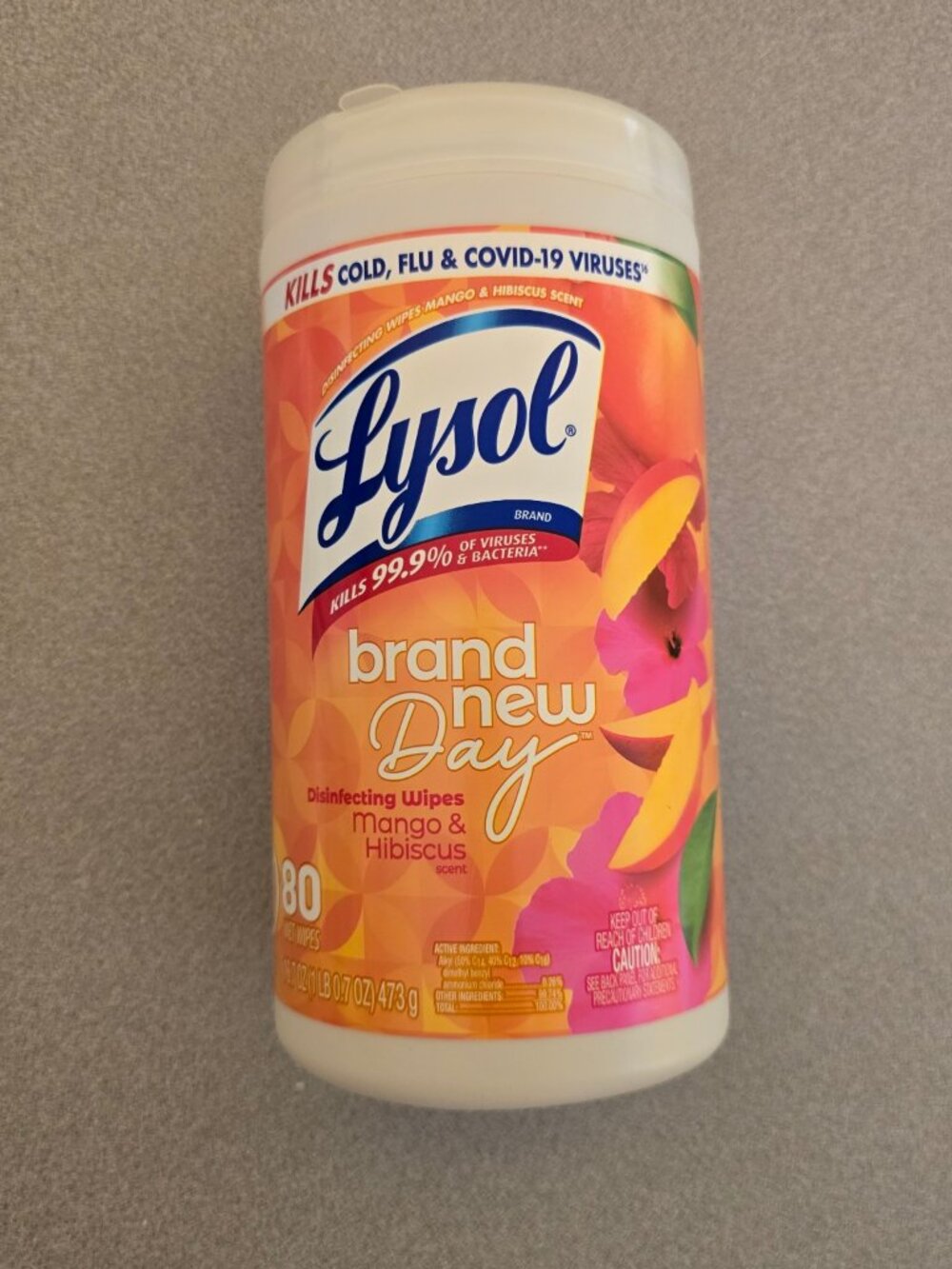 NWT Lysol Brand New Day Mango Hibiscus Disinfecting Wipes 80 Count